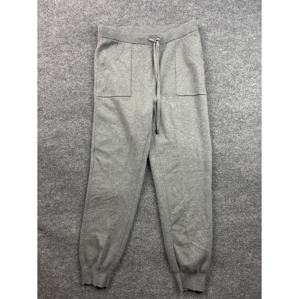 Chico's Zenergy Jogger Pants Women Size 0R Gray Cashmere‎ Blend Knit Pockets